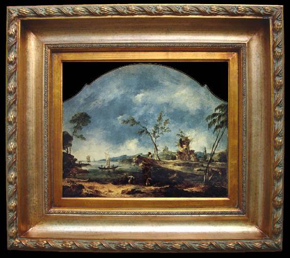 framed  Francesco Guardi Fantastic Landscape, Ta059-2